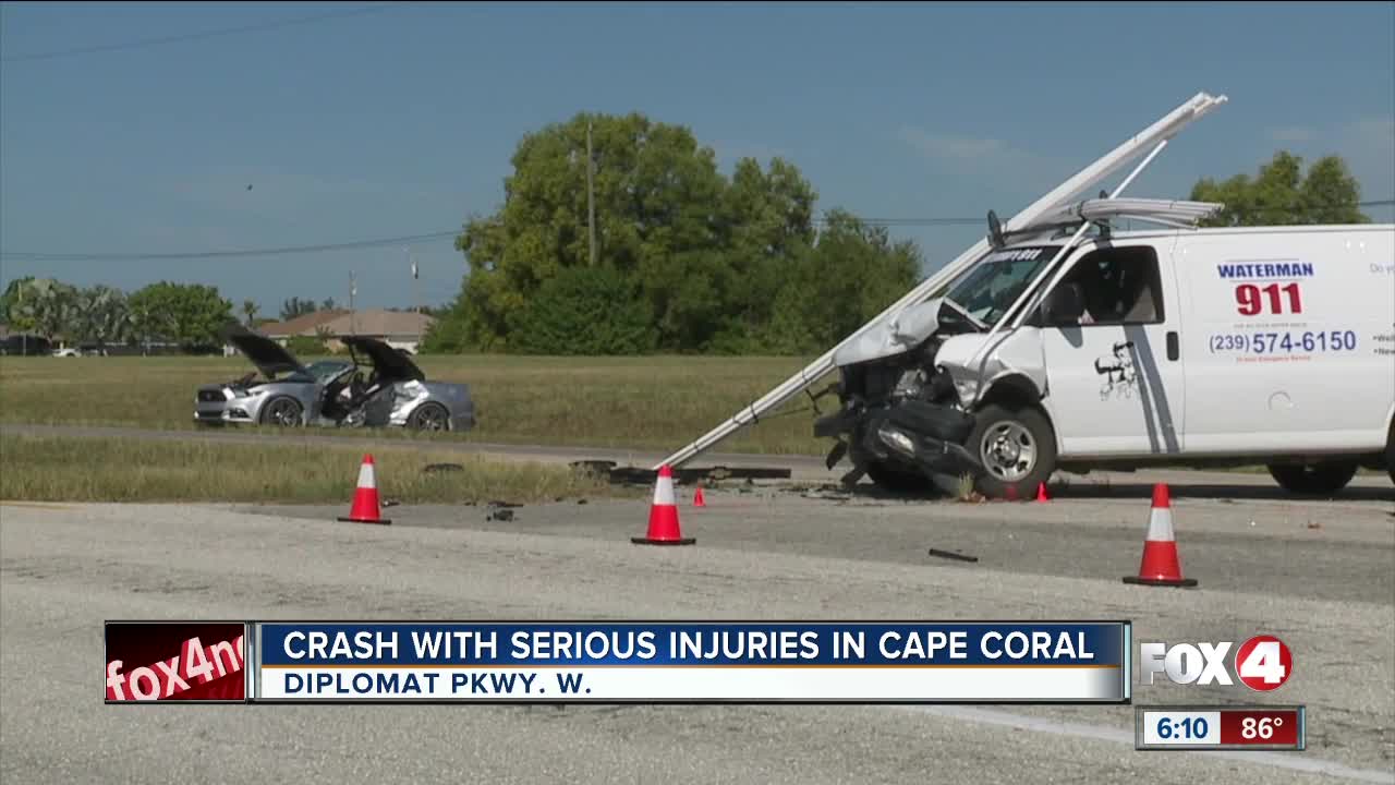 Crash with serious injuries in Cape Coral