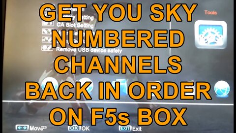 Get Your Sky Numbered Channels back in Order on your F5s Box