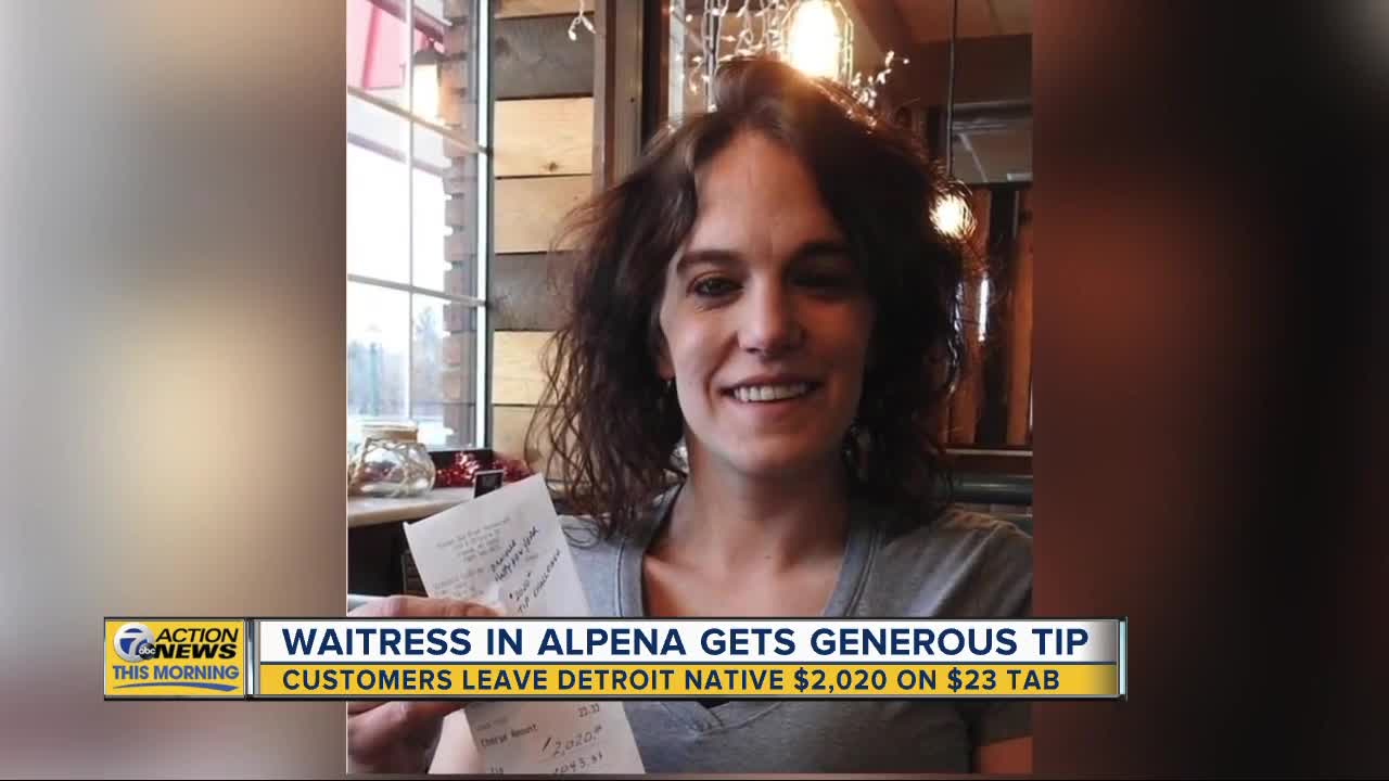 Single mother from Detroit receives $2020 tip on $23 bill ahead of new year