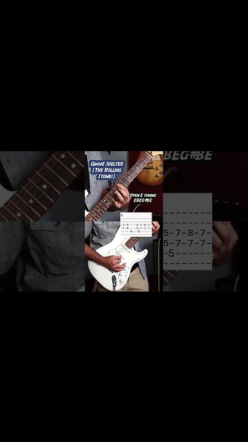 Gimme Shelter by The Rolling Stones with tabs #shorts