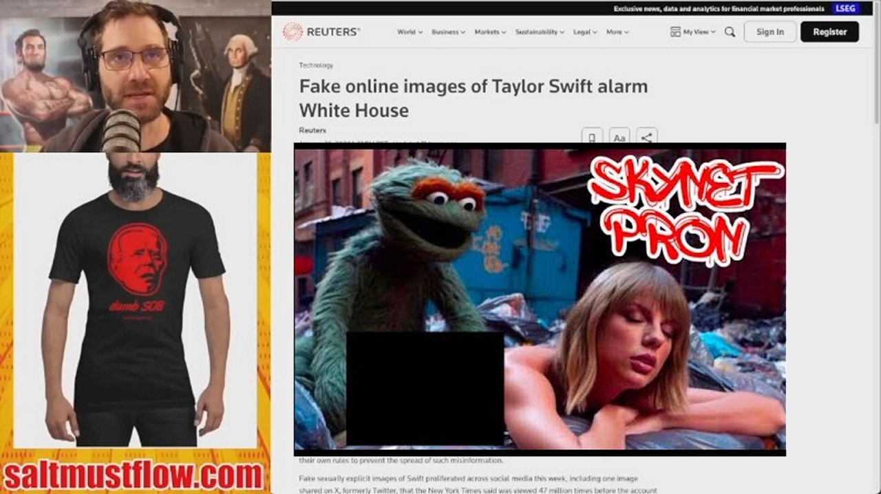 Pedophile LGBTQIA+ Pushing White House 'Concerned' About Satanist MAN Taylor Swift AI Porn!