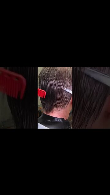 How to scissor over comb hair #barberskills #hairdressingskills