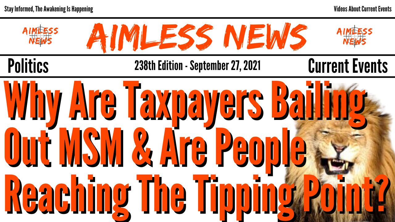 Why Are Taxpayers Bailing Out MSM & Are People Reaching The Tipping Point?