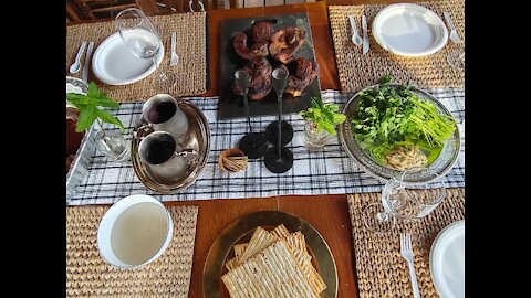 Very End of Our Passover Seder Dinner 2021