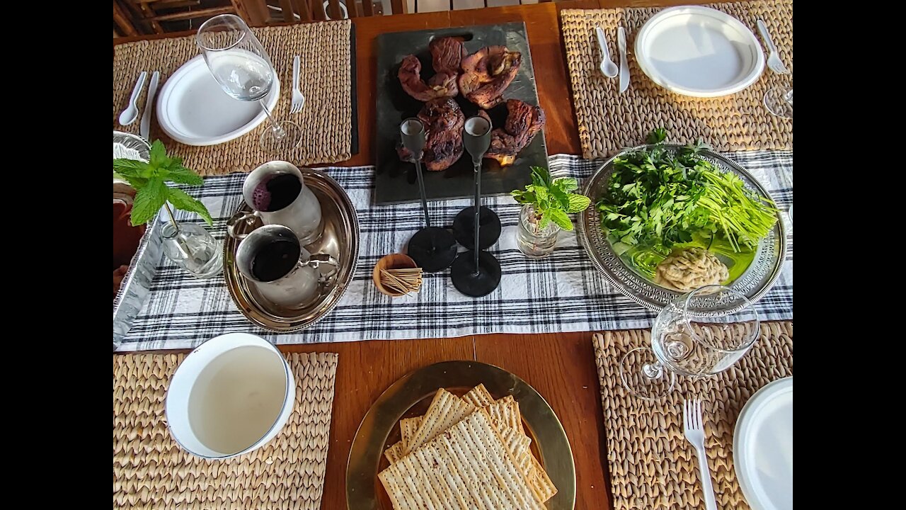 Very End of Our Passover Seder Dinner 2021