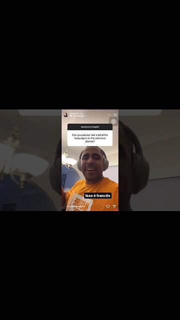 Raiam falando em francês | Raiam Santos