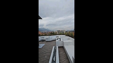 On the rooftop of my apartment in Bogota