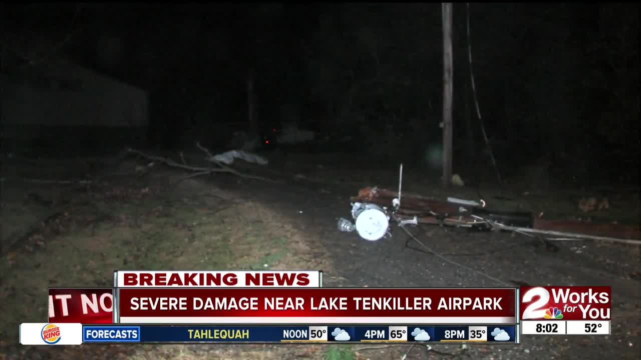 Severe damage near Lake Tenkiller airpark