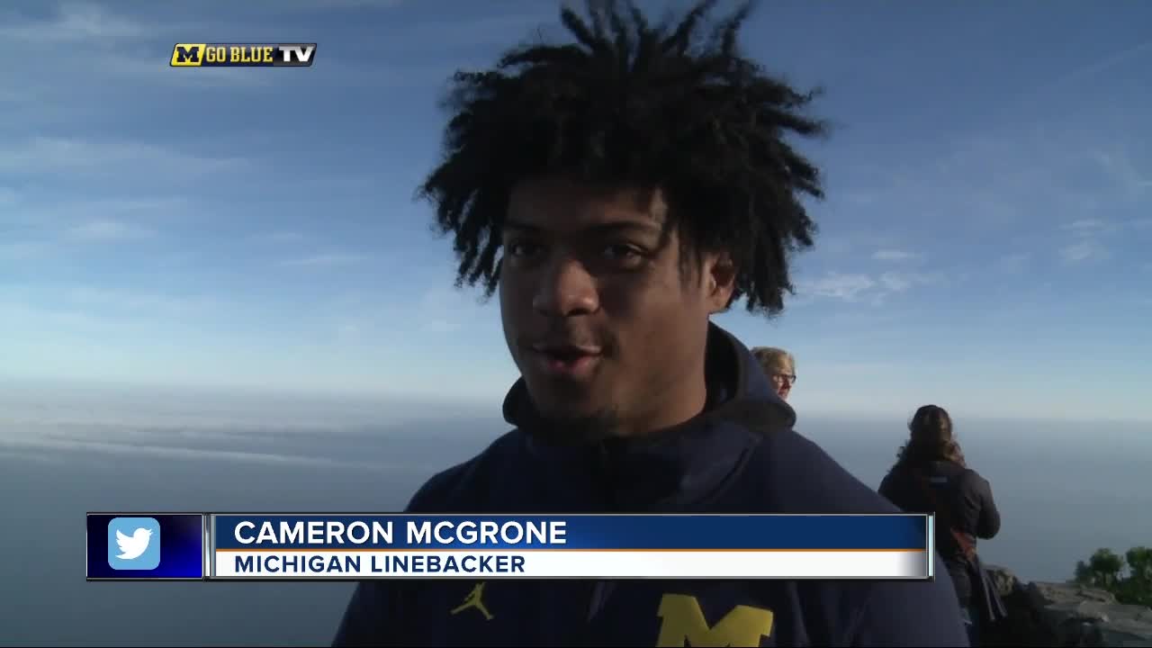 Michigan football visits Cape Town's Table Mountain