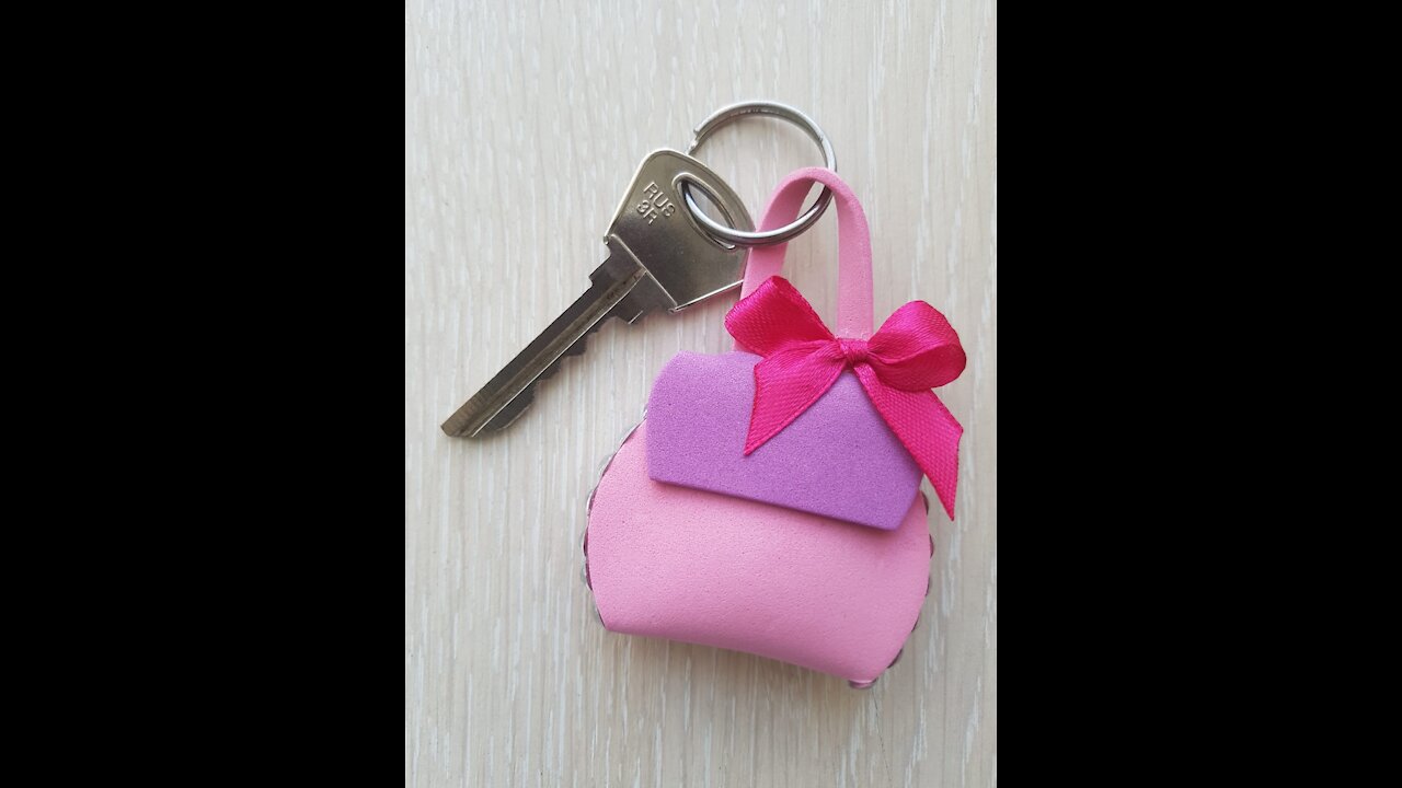 Foamiran Handbag Key pendant || DIY Keychain