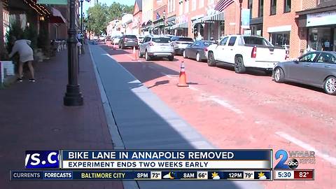 Annapolis bike lanes removed two week early