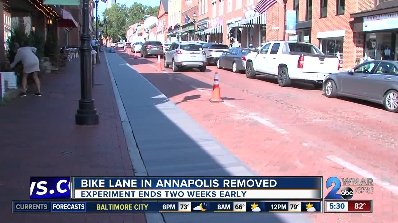 Annapolis bike lanes removed two week early