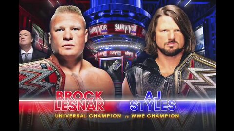 AJ Styles vs Brock Lesnar Survivor Series 2017