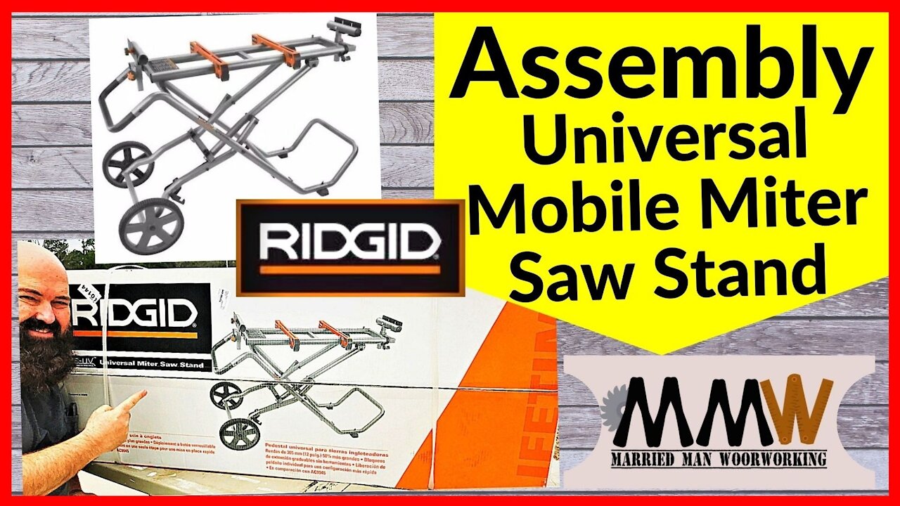 RIDGID Universal Mobile Miter Saw Stand with Mounting Braces - Model AC9946