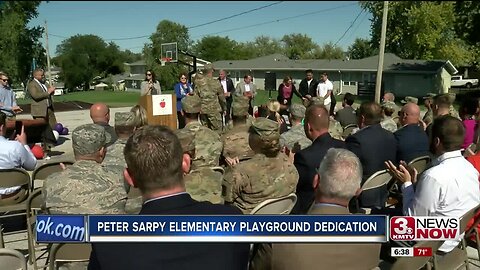 Peter Sarpy Elementary playground dedication