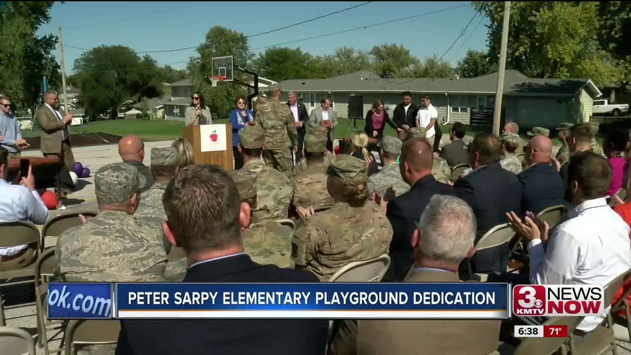 Peter Sarpy Elementary playground dedication