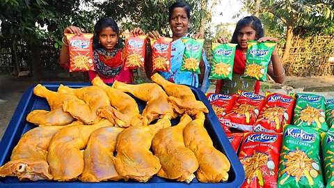 KURKURE CHICKEN | Kurkure Fried Chicken Recipe | Crispy Kurkure Chicken | Village Fun Cooking