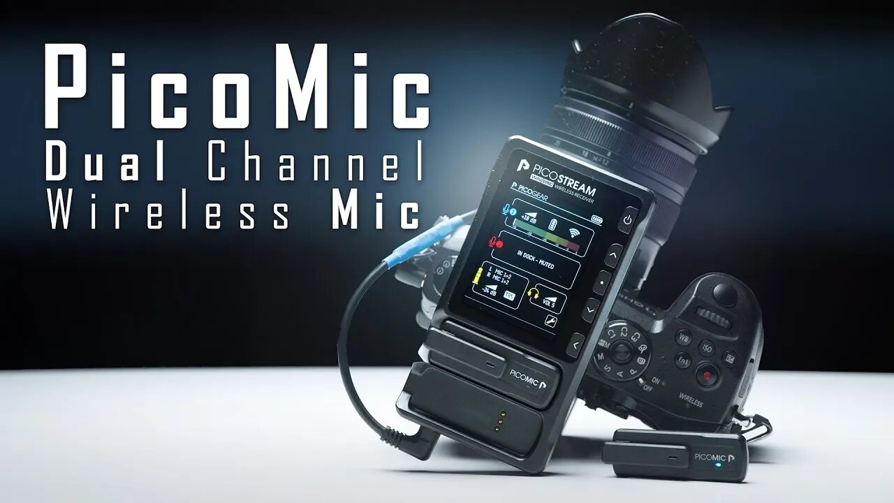 PicoMic - 2 Microphones 1 Receiver 2.4GHz Wireless Microphone System