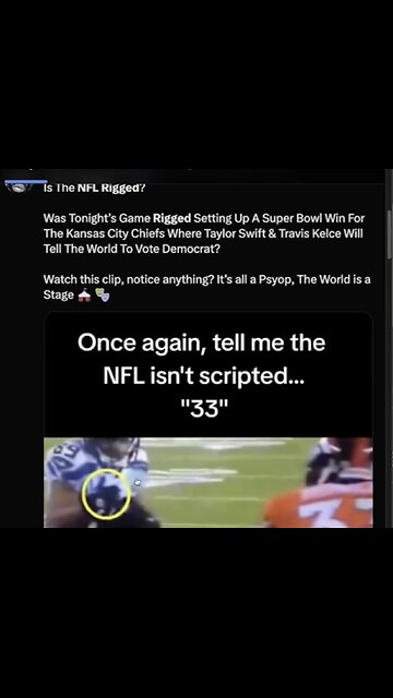 IS THE NFL RIGGED AND WILL TAYLOR SWIFT BE USED TO GET BIDEN VOTES?