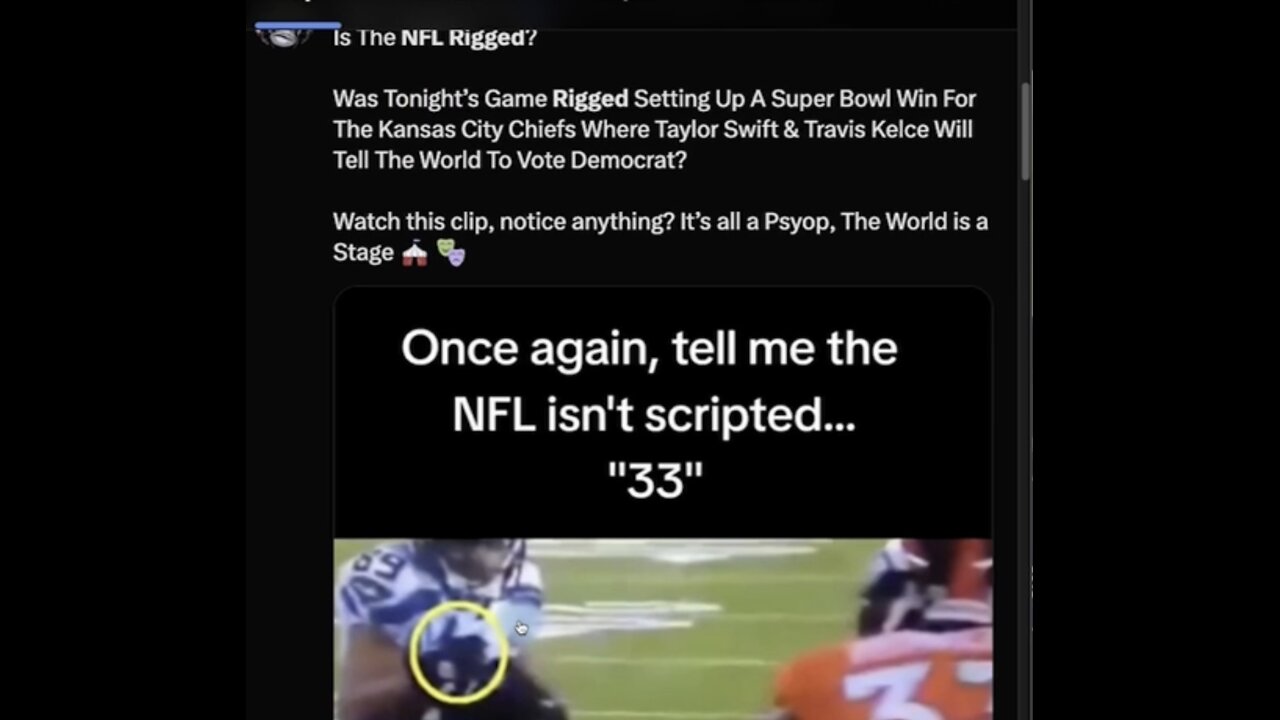 IS THE NFL RIGGED AND WILL TAYLOR SWIFT BE USED TO GET BIDEN VOTES?