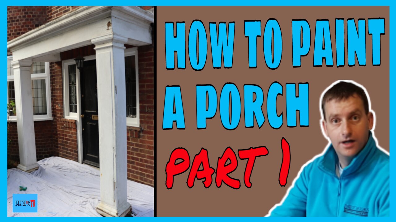 Exterior painting. How to paint a porch part 1. Painting a porch.