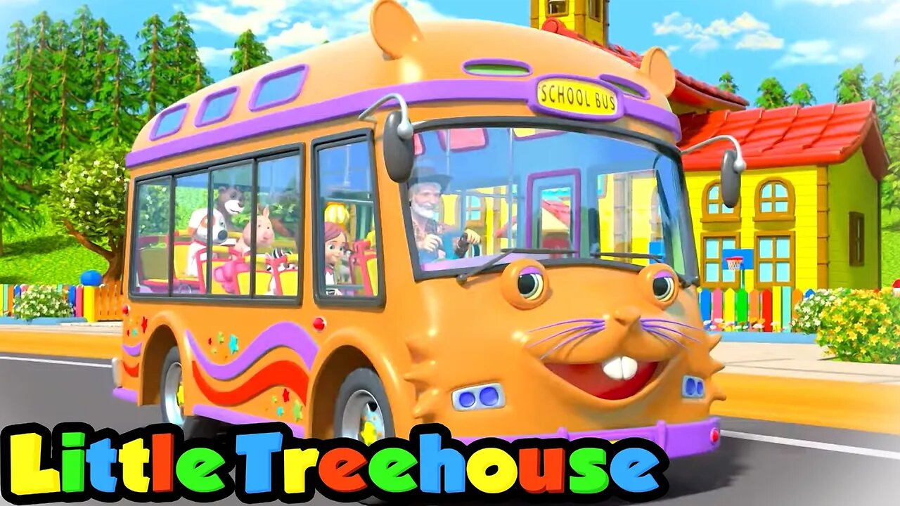 Wheels on The Bus | Animal Sound Song + More Nursery Rhymes & Baby Songs by Little Treehouse