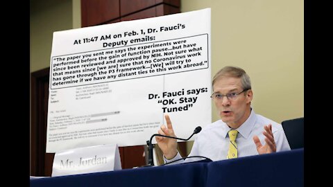 Jim Jordan exposes Dr. Fauci in Congress. "Virus looks like it's engineered"