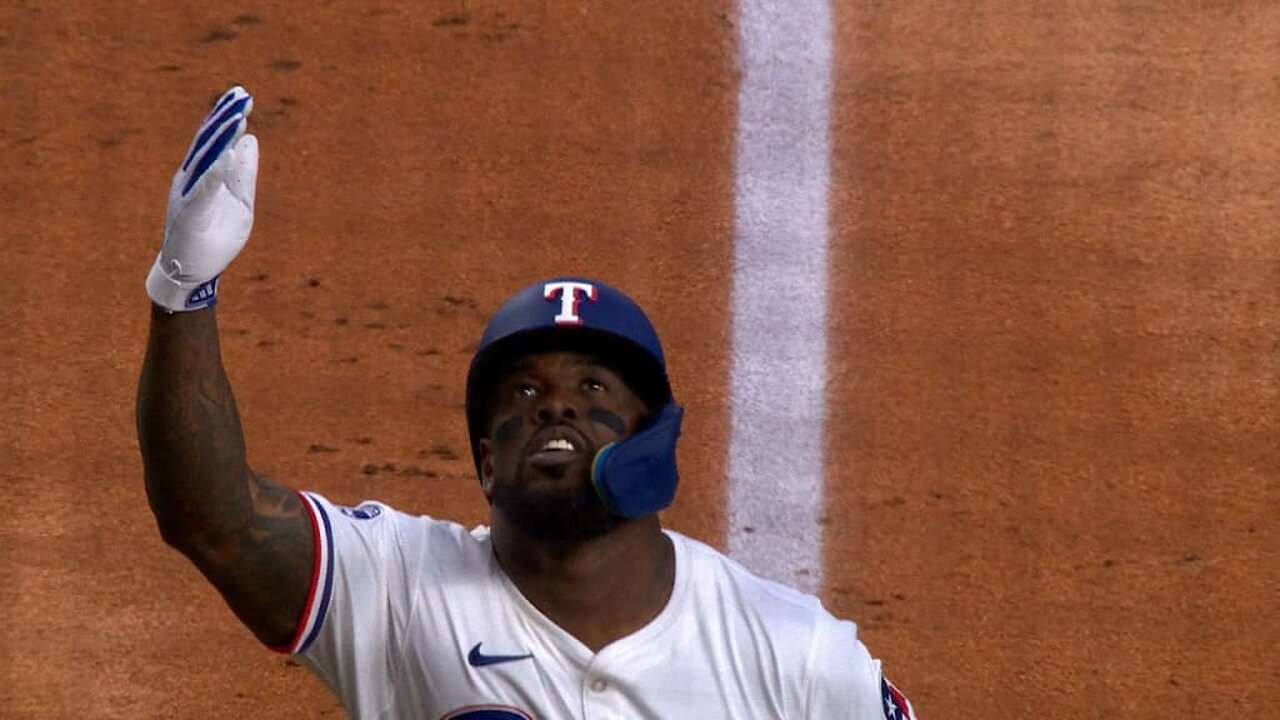 MLB Adolis García swats three-run HR to the bullpen