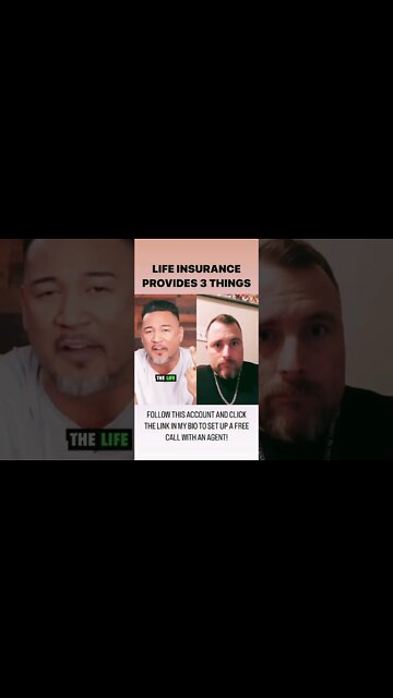 Life Insurance offers you 3 things. LEARN HERE! Follow! Click the link in my bio for a free consulta