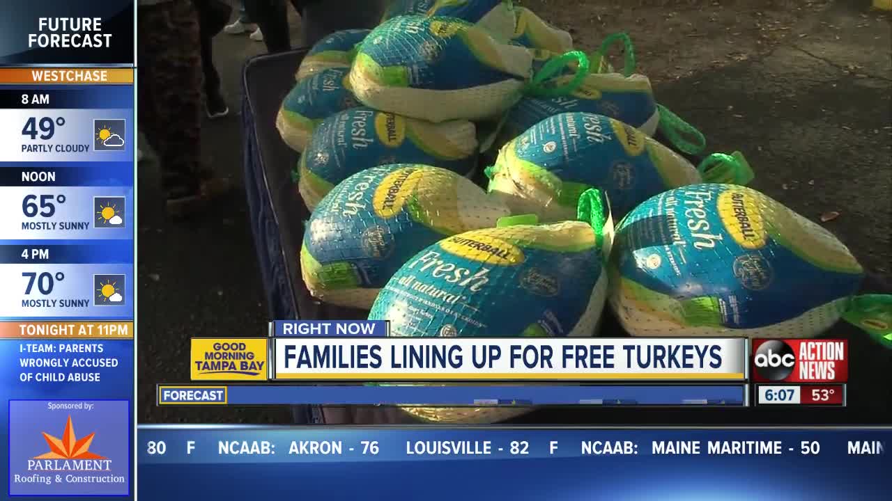 Tampa Bay area law firms giving away turkeys to families in need for Thanksgiving