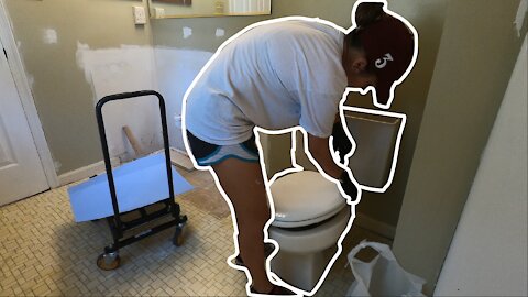 DIY removing aN OLD toilet to lay down NEW flooring