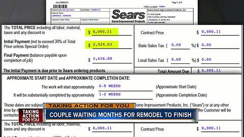 Couple takes on Sears in an effort to get bathroom remodel they paid for
