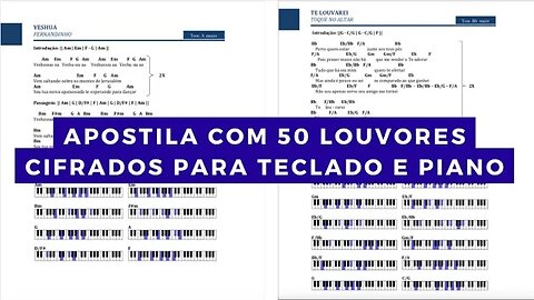 50 Louvores Cifrados para Teclado e Piano