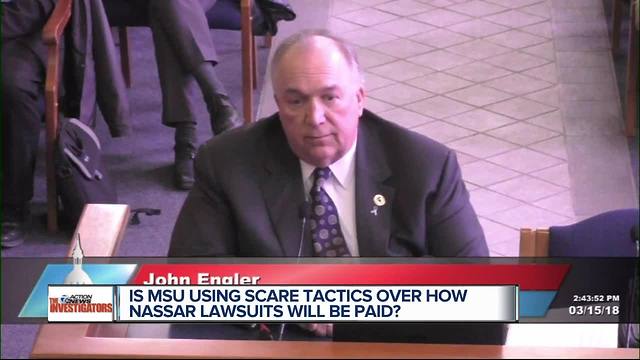 Engler using scare tactics over legal payouts, say Nassar victim lawyers