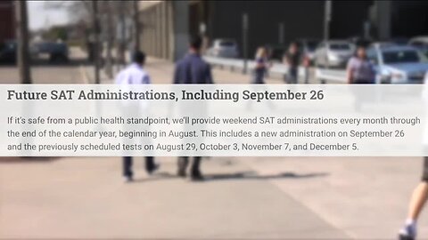 College entrance exams on hold