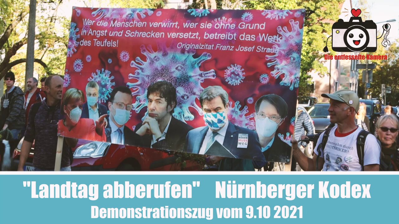 Nürnberger Kodex & Volkbegehren Bayern - Aufzug aus dem Blickwinkel der "Entfesselten Kamera"