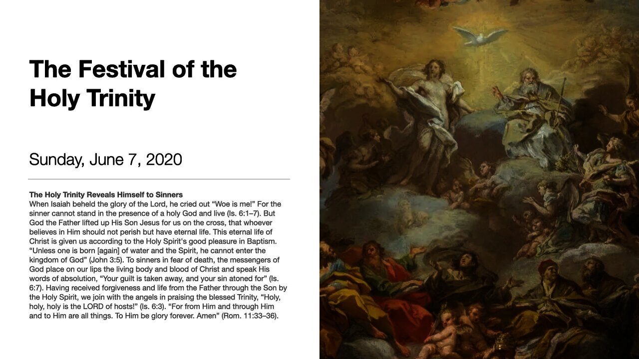 The Festival of the Holy Trinity - June 7, 2020