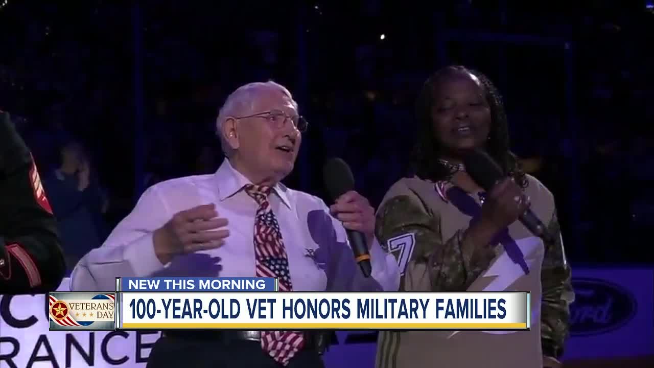 100-year-old World War II veteran honors local military families during Tampa Bay Lightning game