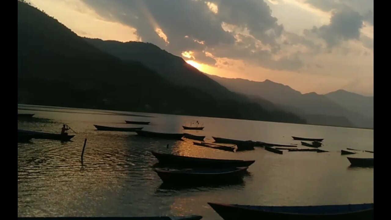 Sunset View From Lakeside, Pokhara - Nepal