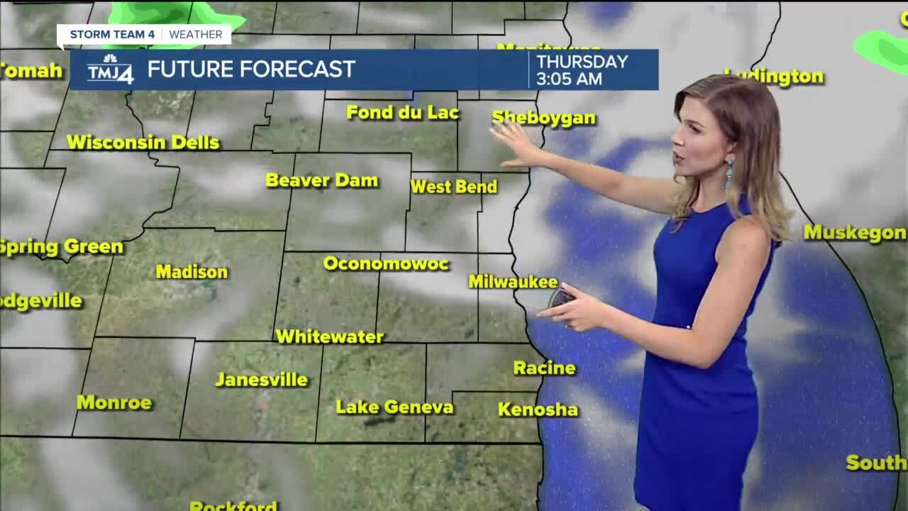 Cooler, partly cloudy Wednesday