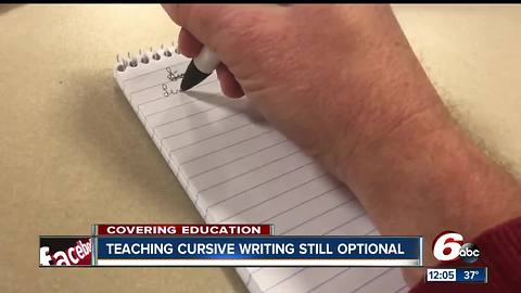 New Indiana law ensures schools may teach cursive writing