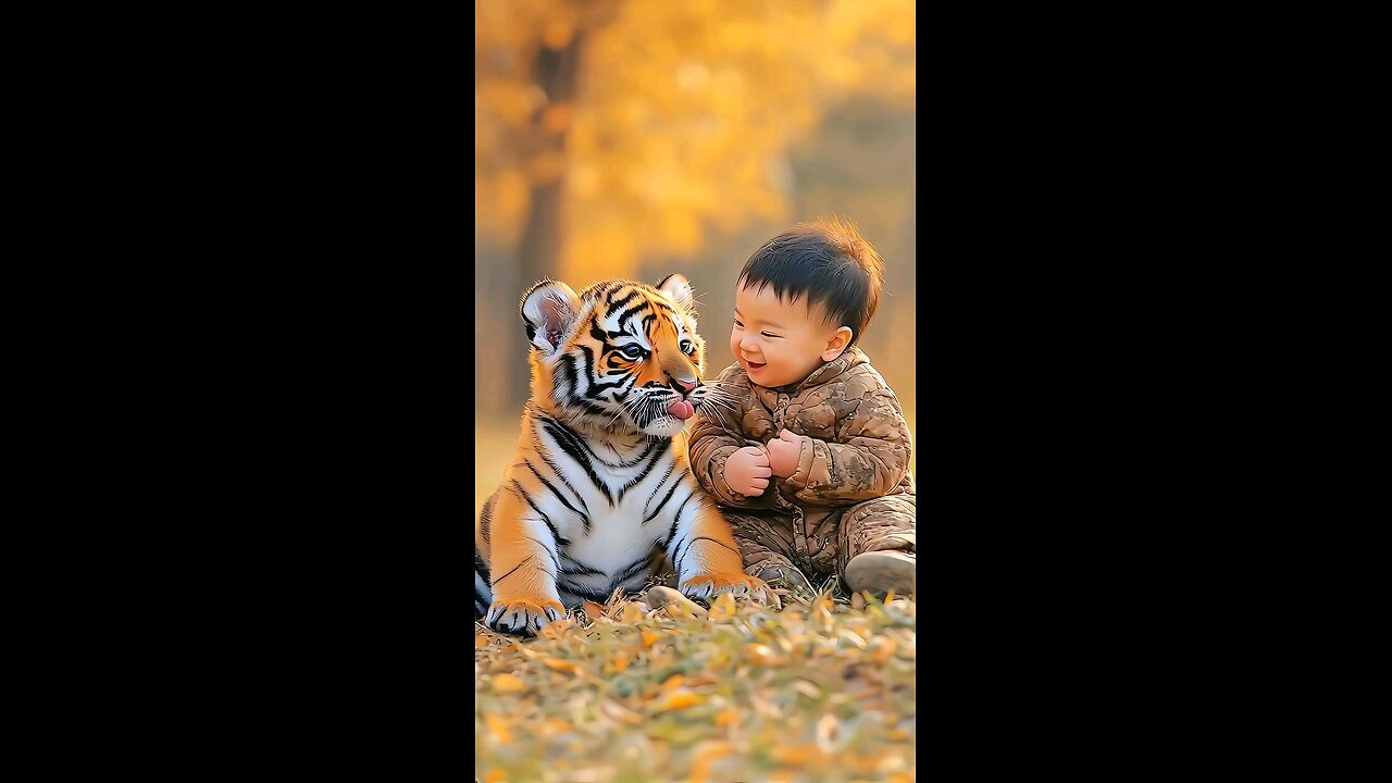 tiger love for boy / tiger ka karnama /. animal love 💕// tiger 🐅 #the_boy_011