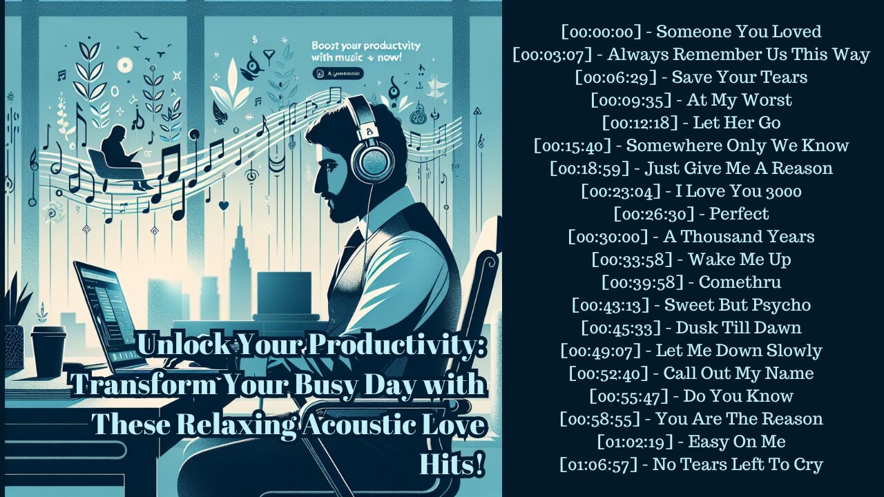 Unlock Your Productivity: Transform Your Busy Day with These Relaxing Acoustic Love Hits!