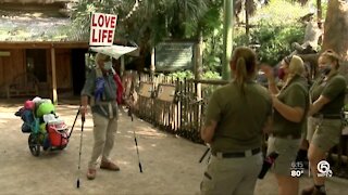 Vero Beach man spreads message of love one step at a time