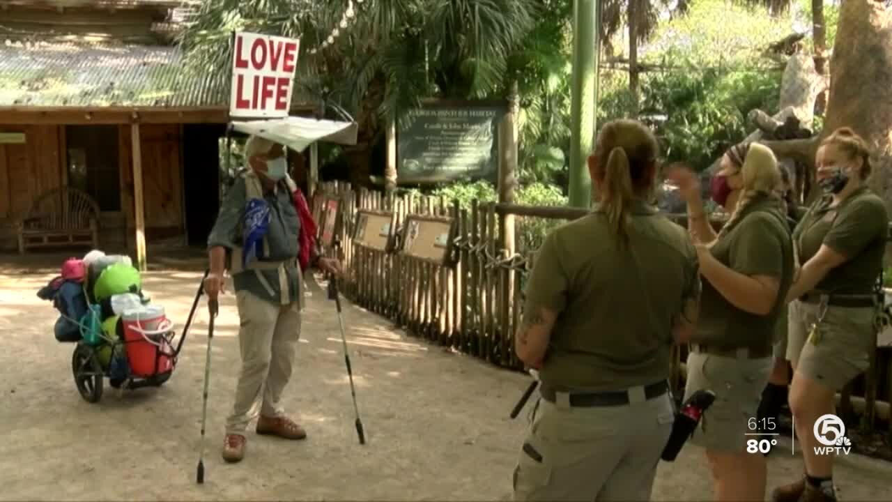 Vero Beach man spreads message of love one step at a time