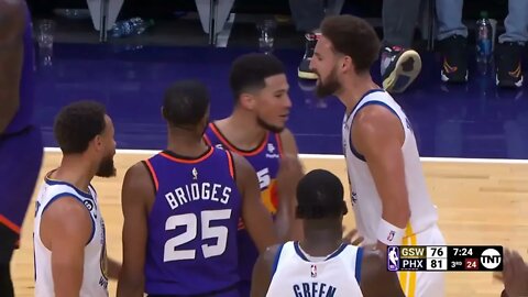 DEVIN BOOKER AND KLAY THOMPSON FIGHT