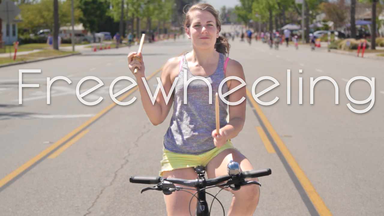 DRUMS + SAX played on a BIKE!