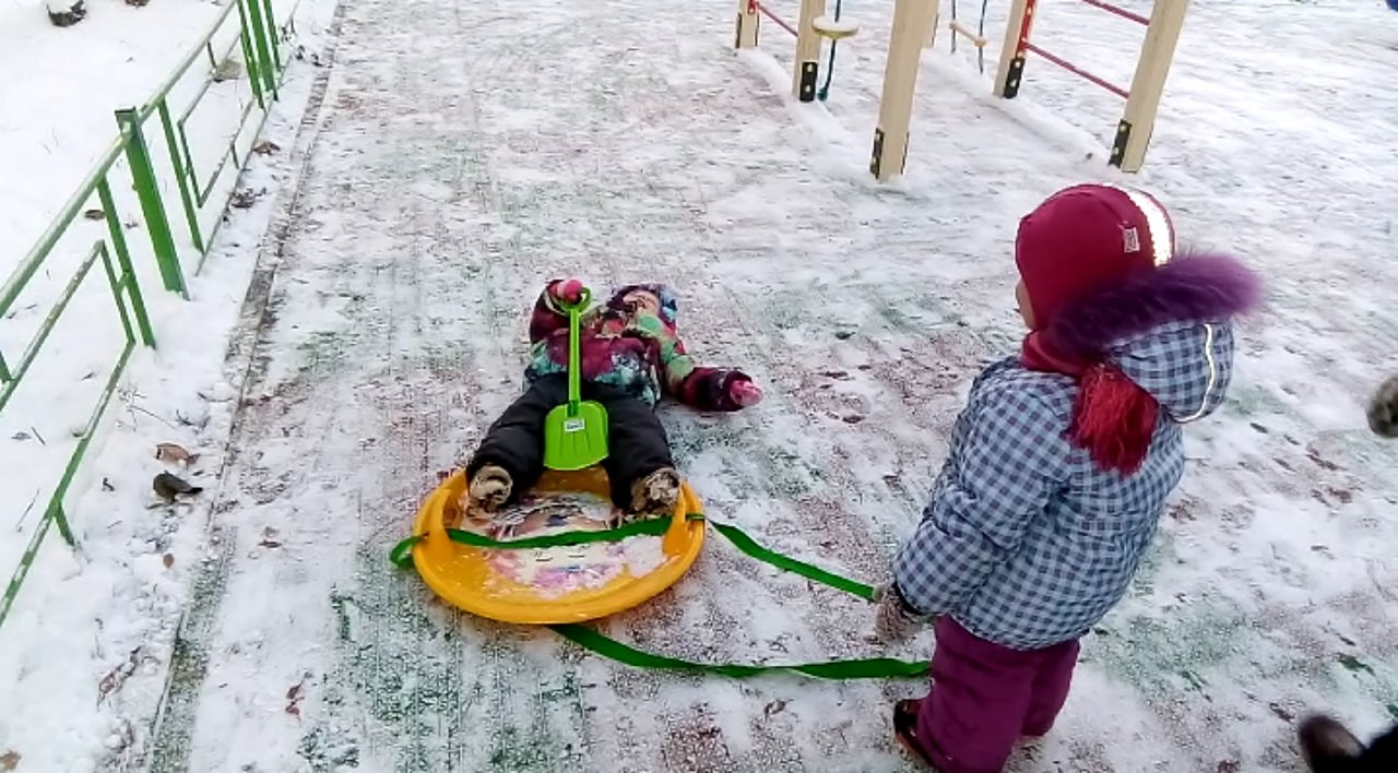 Funny children. Winter fun time.