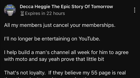 Decca Heggie leaves YouTube .. have some respect for yourself and at least admit the ACRO is real