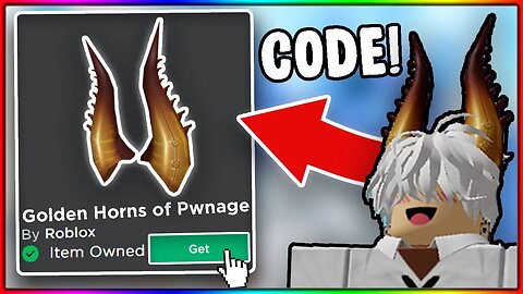 (😱CODE!) How To Get The Golden Horns Of Pwnage On Roblox!